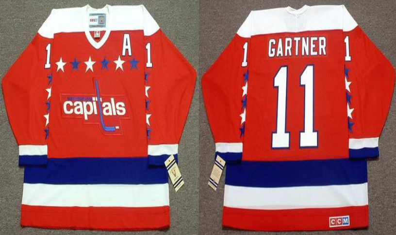 2019 Men Washington Capitals #11 Gartner red CCM NHL jerseys